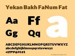 Yekan Bakh Regular Font preview